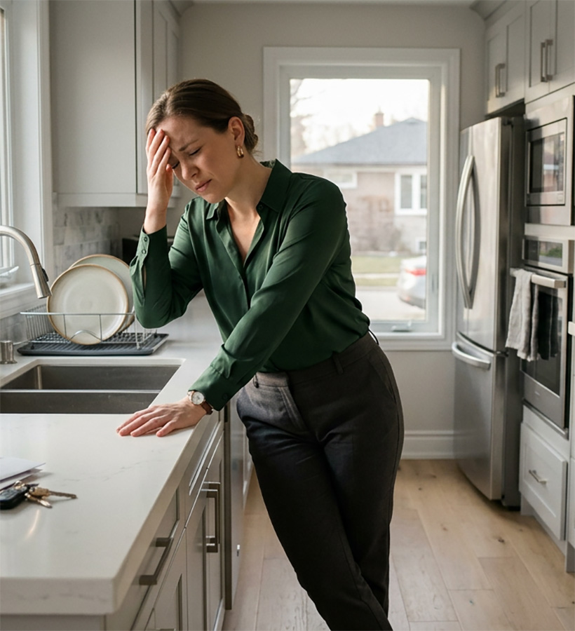 Woman suffering from Postural Orthostatic Tachycardia Syndrome